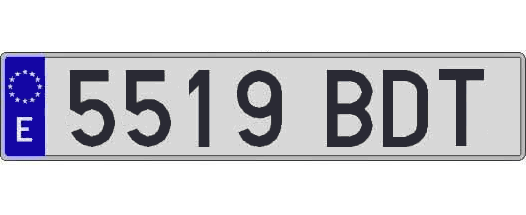 5519BDT matricula larga