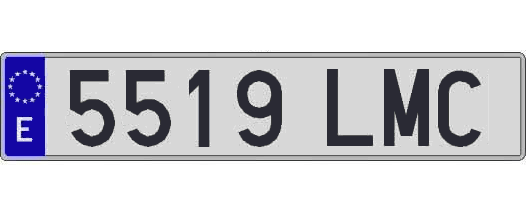5519LMC matricula larga