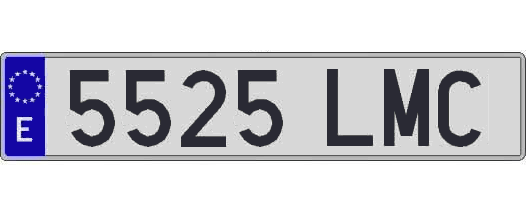 5525LMC matricula larga