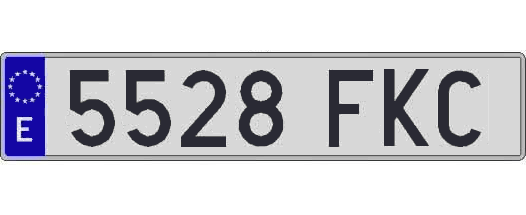 5528FKC matricula larga