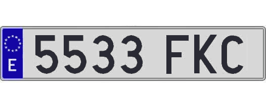 5533FKC matricula larga