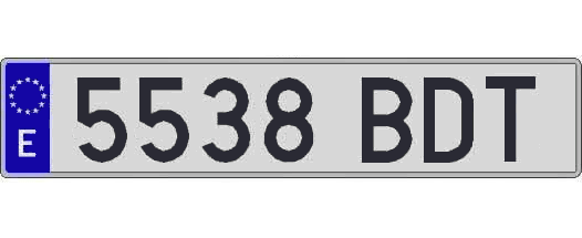 5538BDT matricula larga