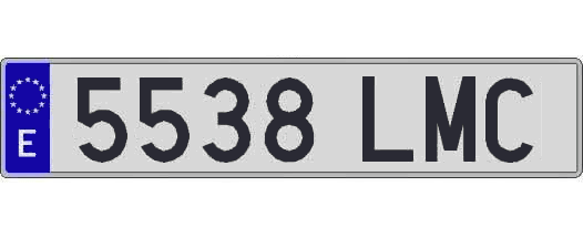 5538LMC matricula larga