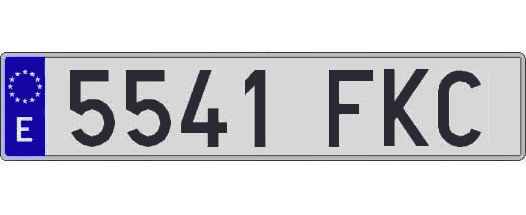 5541FKC matricula larga
