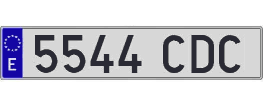5544CDC matricula larga