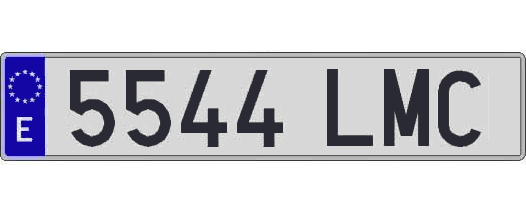 5544LMC matricula larga