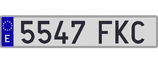 5547FKC matricula larga