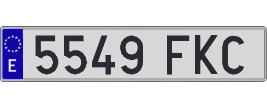 5549FKC matricula larga