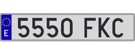 5550FKC matricula larga
