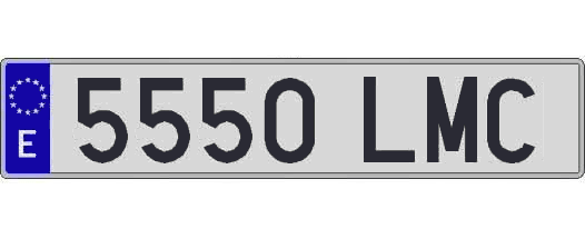 5550LMC matricula larga