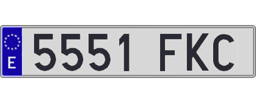 5551FKC matricula larga