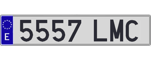 5557LMC matricula larga
