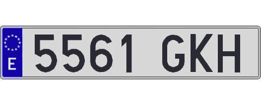 5561GKH matricula larga