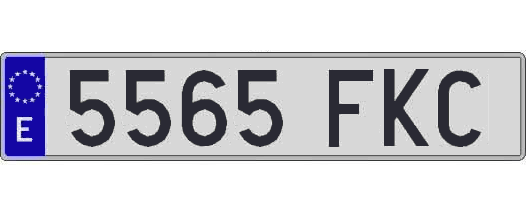 5565FKC matricula larga