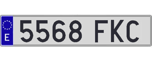 5568FKC matricula larga