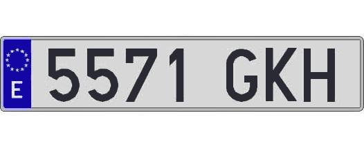 5571GKH matricula larga