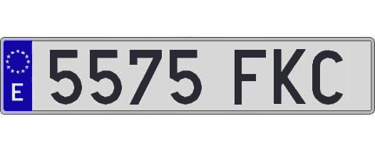 5575FKC matricula larga