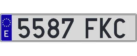 5587FKC matricula larga