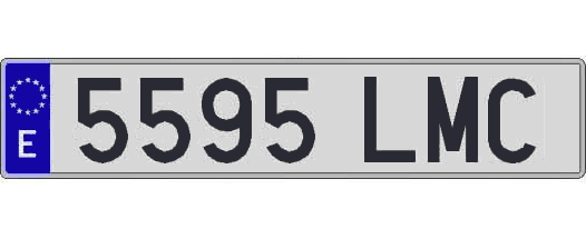 5595LMC matricula larga