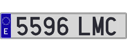 5596LMC matricula larga