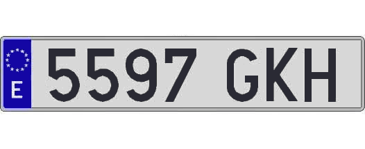 5597GKH matricula larga