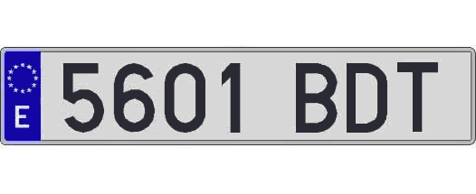 5601BDT matricula larga