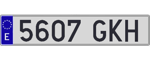 5607GKH matricula larga