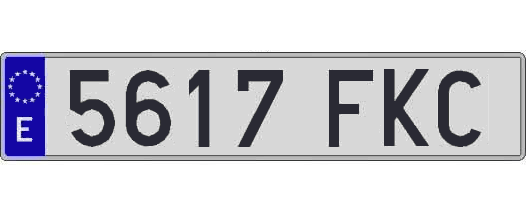 5617FKC matricula larga