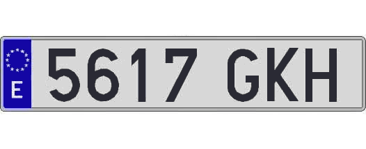 5617GKH matricula larga