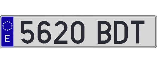 5620BDT matricula larga