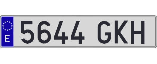 5644GKH matricula larga