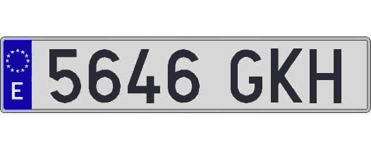 5646GKH matricula larga