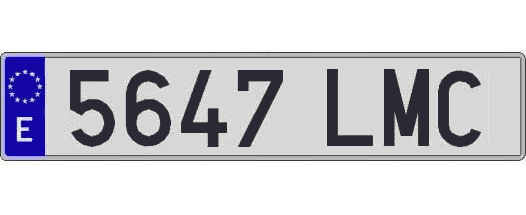 5647LMC matricula larga