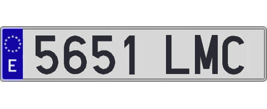 5651LMC matricula larga