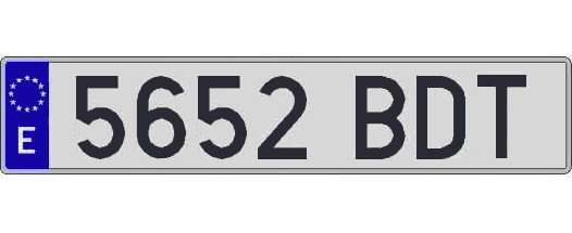 5652BDT matricula larga