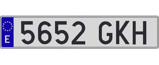 5652GKH matricula larga