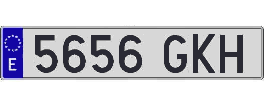 5656GKH matricula larga