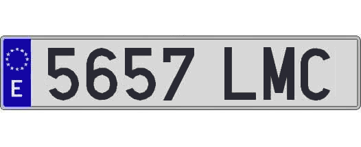5657LMC matricula larga
