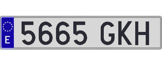 5665GKH matricula larga