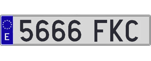 5666FKC matricula larga