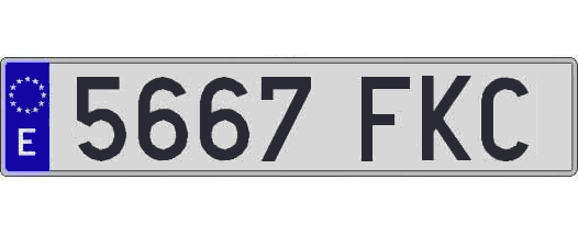 5667FKC matricula larga