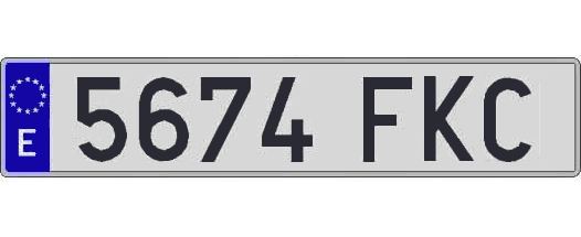 5674FKC matricula larga