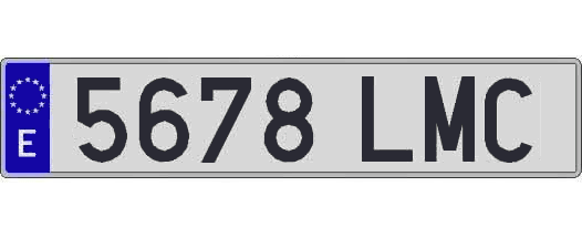 5678LMC matricula larga