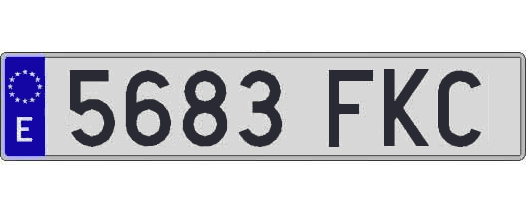 5683FKC matricula larga