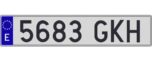 5683GKH matricula larga