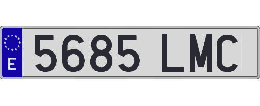 5685LMC matricula larga