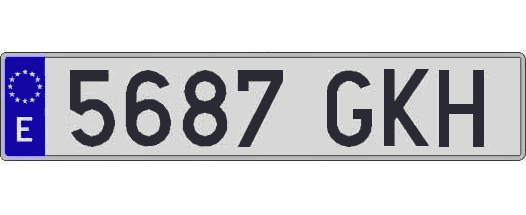 5687GKH matricula larga