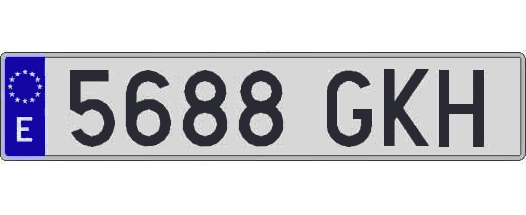 5688GKH matricula larga