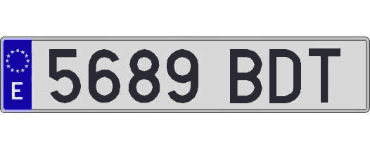 5689BDT matricula larga