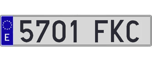 5701FKC matricula larga